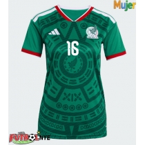 Camiseta México Julian Quinones #16 Primera Equipación para mujer Mundial 2026 manga corta